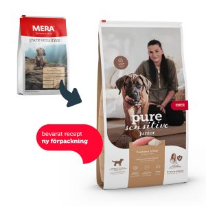 mera pure sensitive junior kalkon och ris ny förpackning