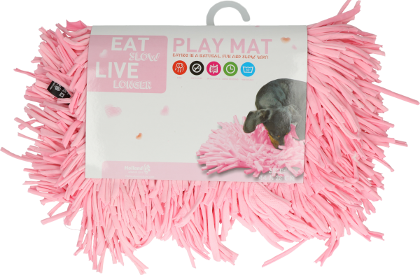 Eat slow live longer snuffelmatta hund