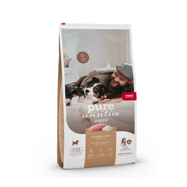 mera pure sensitive puppy kalkon och ris