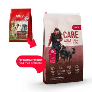 mera CARE adult with lamb and rice ersätter mera essential med lamm och ris