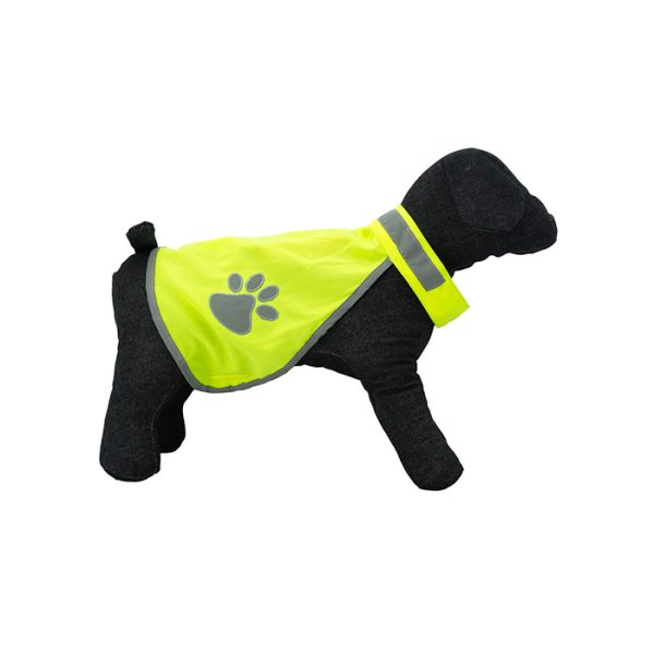 Reflexväst hund Neongul med reflexband