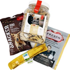 mera fredagsmyspaket hundgodis hundkex hundben Kerotugg fresco