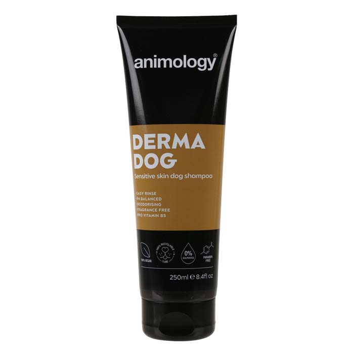 hundschampo känslig hud milt hundschampo skonsamt hundschampo Derma Dog Animology veganskt hundschampo schampo för hund med känslig hud