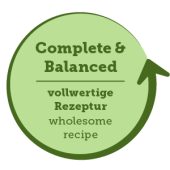 mera-brandpage-produktlinien-pure-green-benefits-complete-balanced vår veganska hundmat är komplett balanserad med allt din hund behöver